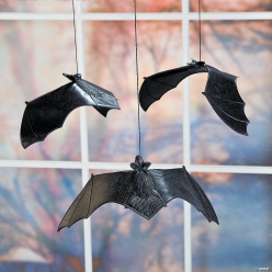 Vinyl Elastic Hanging Bats - 12 Pack